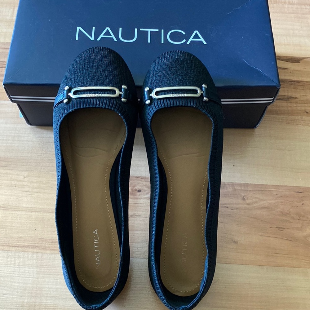 Nautica Halidon Chic Classic Capsule Timeless Black Flat - Size 8